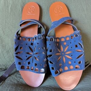 Tory Burch Blue Suede Women's Sandals